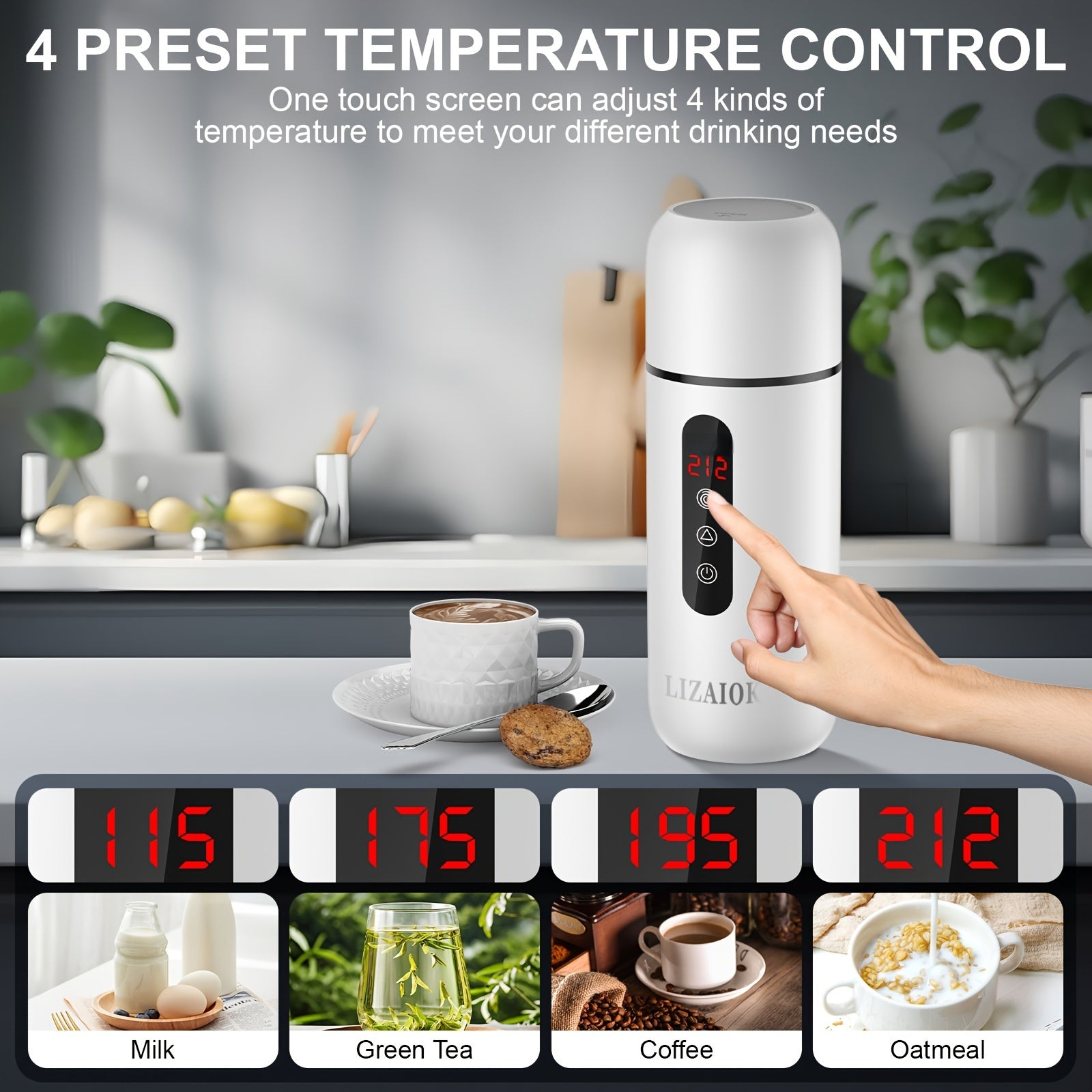 420ML Portable Travel Electric Kettle – Car Water Heater with Magnetic Induction, 304 Stainless Steel, Anti-Dry Burn, 12V/24V, Compact & Easy-to-Use