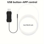 196-Inch RGB Car Interior LED Strip Lights – USB Ambient Lighting Kit with App Control, Fiber Optics & Music Sync for Door, Console & Dashboard