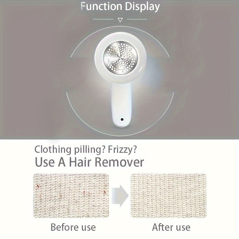 USB Rechargeable Electric Lint Remover – Portable Fabric Shaver with Extra Blade for Clothes, Bedding, Sofa & Carpet