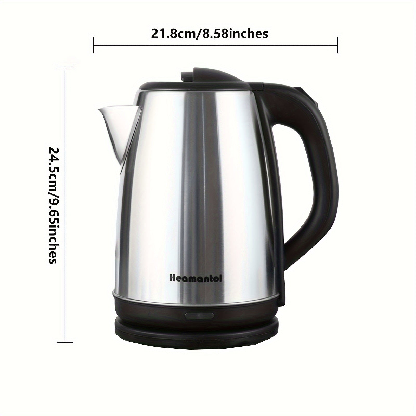 Electric Kettle 1.8L – Hot Water Boiler & Tea Kettle with Auto Shut-Off, Boil-Dry Protection, Stainless Steel Double Wall, BPA-Free, LED Indicator & Instant Heating Base