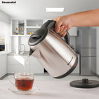 Electric Kettle 1.8L – Hot Water Boiler & Tea Kettle with Auto Shut-Off, Boil-Dry Protection, Stainless Steel Double Wall, BPA-Free, LED Indicator & Instant Heating Base