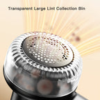 Cozy Clean ColdSky Rechargeable Fabric Shaver – Digital Display, 6-Leaf Blades, Safety Lock & 3-Speed Lint Remover for Clothes, Furniture & Blankets, USB Charging, Ergonomic Gripr