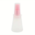 1pc Silicone High-Temperature Resistant Oil Brush with Bottle Brush – Air Fryer, Pancake Grill & BBQ Accessories