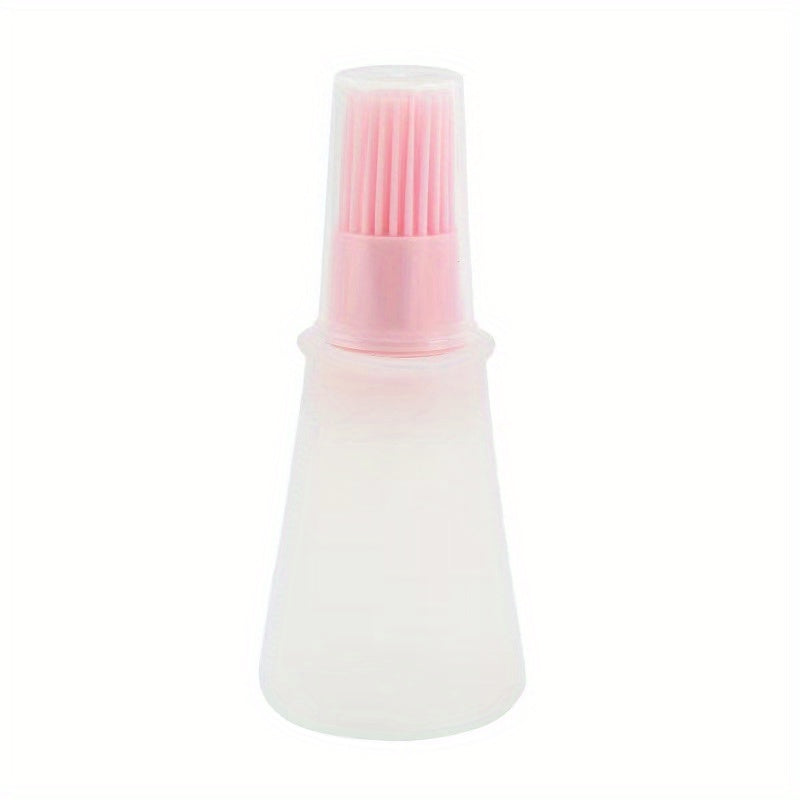 1pc Silicone High-Temperature Resistant Oil Brush with Bottle Brush – Air Fryer, Pancake Grill & BBQ Accessories