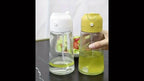 Olive Oil Dispenser Bottle 2-in-1 – 17oz/500ml Glass Oil Sprayer with Pourer, Food-Grade Mister for Air Fryer, Salad, Frying & BBQ (Green)