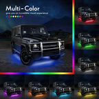 4pcs Vibrant Undercar LED Strip Lights