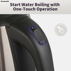 Electric Kettle 1.8L – Hot Water Boiler & Tea Kettle with Auto Shut-Off, Boil-Dry Protection, Stainless Steel Double Wall, BPA-Free, LED Indicator & Instant Heating Base