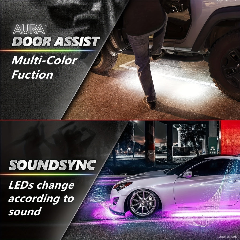 4pcs Vibrant Undercar LED Strip Lights