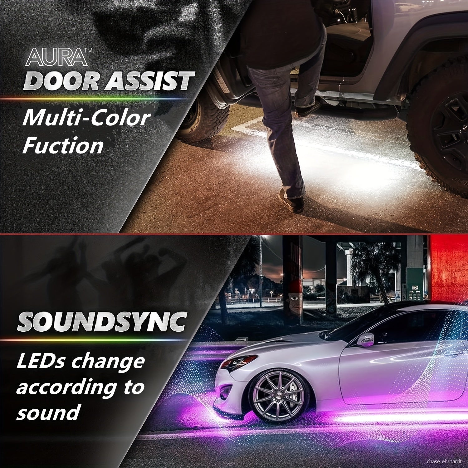 4pcs Vibrant Undercar LED Strip Lights