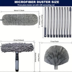 Window Cleaning Kit | Stainless Steel Squeegee, Scraper & Extendable Pole