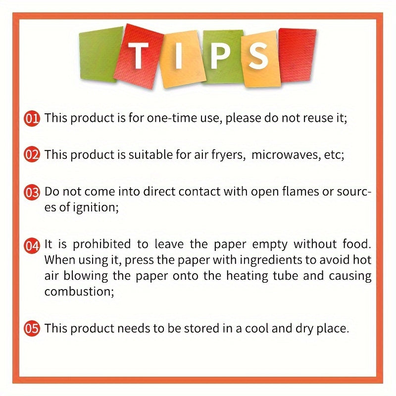 50pcs Non-Stick Air Fryer Liners – Square Paper Liners for Baking, Roasting & Microwave, Easy Cleanup, Healthier Cooking for Home & Commercial Use