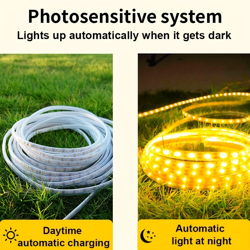 1pc Solar Outdoor LED Strip Lights