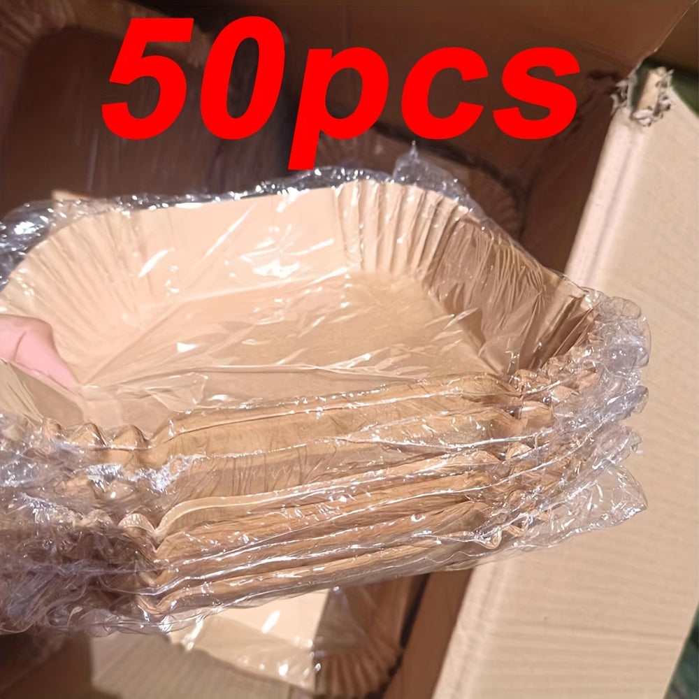 10/25/50/100/200pcs Non-Stick Square Air Fryer Liners – Paper Baking & Roasting Sheets for Easy Cleanup, Healthier Cooking, Home & Commercial Use