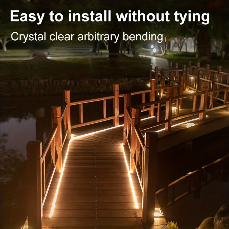1pc Solar Outdoor LED Strip Lights