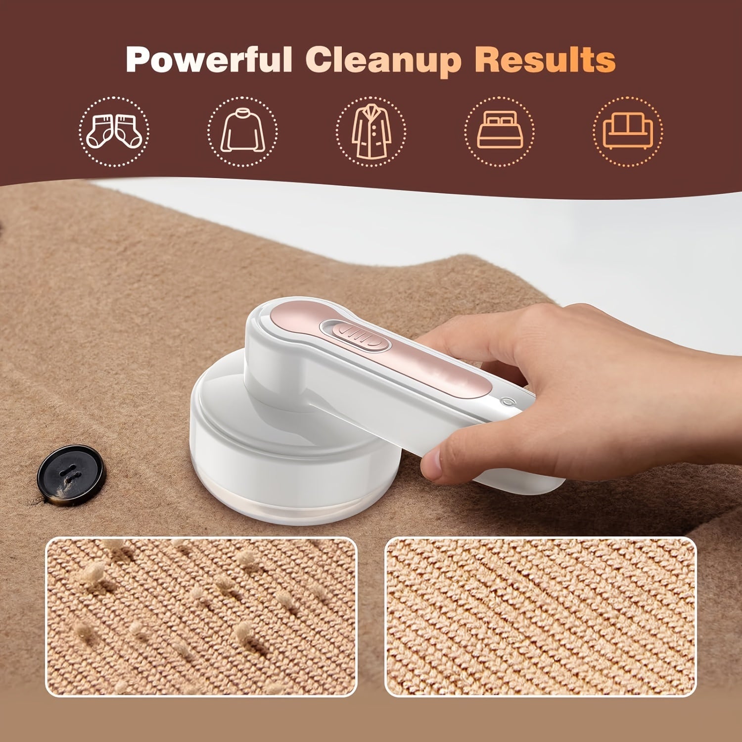 USB Rechargeable Electric Fabric Shaver - Portable Lint Remover for Clothes, Sweaters, Coats, Scarves, Gloves, Furniture, and Curtains, 1200mAh Battery, Ergonomic Design, Lint Remover Fabric Shaver
