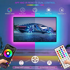 16.4/50/100ft RGB LED Strip Lights – Smart Rope Light with 44-Key Remote, Music Sync, Phone App Control, Color Changing LED Lights for Bedroom, Living Room & Party