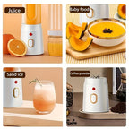 3pcs/set Portable USB Charging Blender & Juicer – Multifunctional Double Cup for Home, Students & Food Prep