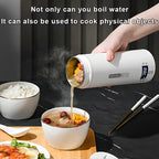 1pc Compact Travel Electric Kettle – Portable Stainless Steel Water Boiler with Auto Shut-Off, 4 Heating Settings, Dry Protection, 500ml Capacity for Coffee & Tea – White
