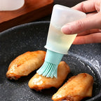 1pc Silicone High-Temperature Resistant Oil Brush with Bottle Brush – Air Fryer, Pancake Grill & BBQ Accessories
