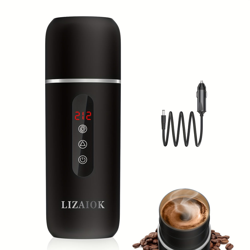 420ML Portable Travel Electric Kettle – Car Water Heater with Magnetic Induction, 304 Stainless Steel, Anti-Dry Burn, 12V/24V, Compact & Easy-to-Use