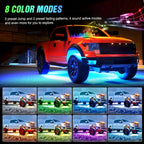 4pcs Vibrant Undercar LED Strip Lights