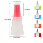 1pc Silicone High-Temperature Resistant Oil Brush with Bottle Brush – Air Fryer, Pancake Grill & BBQ Accessories