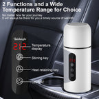 420ML Portable Travel Electric Kettle – Car Water Heater with Magnetic Induction, 304 Stainless Steel, Anti-Dry Burn, 12V/24V, Compact & Easy-to-Use