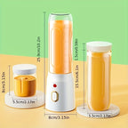 3pcs/set Portable USB Charging Blender & Juicer – Multifunctional Double Cup for Home, Students & Food Prep