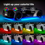 4pcs Vibrant Undercar LED Strip Lights