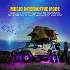 4pcs Vibrant Undercar LED Strip Lights