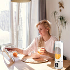 Portable USB Rechargeable Mini Blender & Juicer – 3 Modes, Digital Display, 12-Blade, 15.22oz, Easy Clean, Travel-Friendly