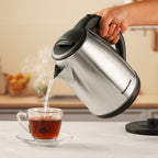 Electric Kettle 1.8L – Hot Water Boiler & Tea Kettle with Auto Shut-Off, Boil-Dry Protection, Stainless Steel Double Wall, BPA-Free, LED Indicator & Instant Heating Base
