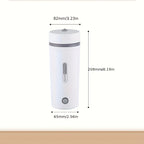 Compact 300W Stainless Steel Electric Kettle – Leak-Proof, Fast Boiling, Portable with Insulated Cup for Travel, White & Black, US Plug