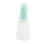 1pc Silicone High-Temperature Resistant Oil Brush with Bottle Brush – Air Fryer, Pancake Grill & BBQ Accessories